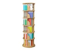 Bibliothèque Rotative, Petite Bibliothèque D'angle Rotative, Étagère De Rangement Rotative For Enfants 3/4/5/6 Niveaux, For La Maternelle, Le Bureau À Domicile (comprend Uniquement La Bibliothèque)(Wo