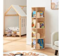 Bibliothèque rotative pour enfants Chasek bois de pin 125 x 44 cm naturel