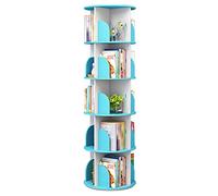 Bibliothèque rotative pour enfants multi-couches pour livres A4, jouets et mini plantes, bibliothèque fonctionnelle bleue (40 x 159 cm)