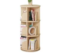 Bibliothèque rotative pour Le Coin Lecture de l'école et Le Bureau à Domicile, présentoir Simple pour Livres d'images avec 3 Niveaux d'étagère de Rangement, idéal pour la Chambre à Coucher, Le Salon,