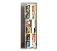 Bibliothèque rotative simple en bois massif du sol au plafond, étagères de salon, chambre à coucher, étagère de chevet, bibliothèques, étagères à livres (couleur : couche 2, taille : 46 cm) (couche 6
