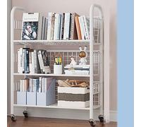 Bibliothèque roulante avec roues à 360 degrés pour l'organisation et le rangement de la maison, design multifonction pour une utilisation polyvalente