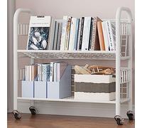 Bibliothèque roulante avec roues à 360 degrés pour l'organisation et le rangement de la maison, design multifonction pour une utilisation polyvalente