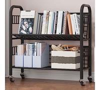 Bibliothèque roulante avec roues à 360 degrés pour l'organisation et le rangement de la maison, design multifonction pour une utilisation polyvalente