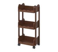 Bibliothèque roulante sur roulettes, chariot mobile pour rangement polyvalent de fournitures d'art, salle de classe, studio, chambre à coucher - Construction en bois massif
