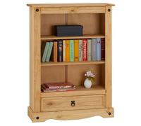 IDIMEX Bibliothèque Salsa étagère en Bois Style Mexicain avec 2 tablettes et 1 tiroir, dim 81 x 110 x 33 cm, en pin Massif Finition teintée/cirée