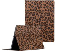 Bibliothèque Selencia Sabi avec impression panthère pour la Samsung Galaxy Tab A9 Plus - Mocha Brown