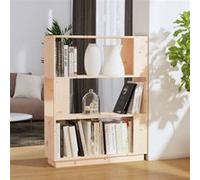 Bibliothèque/Séparateur de Pièce 80x25x101 cm Pin Solide Étagère Salon vidaXL