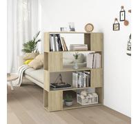 Bibliothèque Séparateur de Pièce Armoire à Livres Rangement Salon Blanc vidaXL