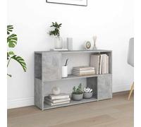 Bibliothèque Séparateur de pièce Gris béton 80x24x124,5 cm
