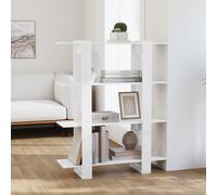 vidaXL Bibliothèque/Séparateur de pièce Blanc brillant 100x30x123,5 cm811544 Blanc G