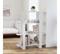 Bibliothèque/Séparateur de Pièce Blanc 100x30x123,5 cm Étagère à Livres vidaXL