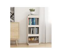vidaXL Bibliothèque/Séparateur de pièce blanc 40x35x103 cm pin massif810845 Blanc G