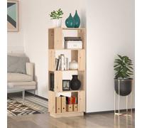 Bibliothèque Séparateur de Pièce Blanc 51x25x132 cm Pin Solide Etagère vidaXL