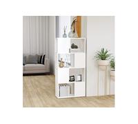 Bibliothèque/Séparateur de pièce Blanc 60x24x124,5 cm Aggloméré