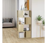 Bibliothèque Séparateur de Pièce Blanc 60x24x124,5 cm Aggloméré Cloison vidaXL