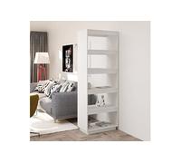 Vidaxl Bibliothèque/Séparateur De Pièce Blanc 60x35x167 Cm Pin Massif Blanc