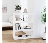 Bibliothèque Séparateur de pièce Blanc 80x30x103,5cm Pin massif Blanc G