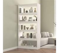 vidaXL Bibliothèque-séparateur de pièce 80x30x167,4 cm Pin solide Blanc