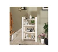 Bibliothèque/Séparateur de Pièce Noir 60x35x57 cm Pin Solide Étagère vidaXL