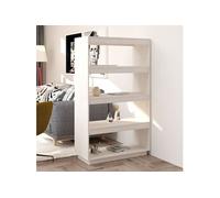 Bibliothèque Séparateur de pièce Blanc 80x35x135 cm Pin massif