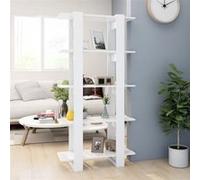 Vidaxl Bibliothèque/Séparateur De Pièce Blanc 80x30x160 Cm Aggloméré Blanc