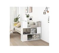 VidaXL Bibliothèque-Séparateur de pièce Blanc brillant 100x24x94 cm