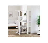 vidaXL Bibliothèque-Séparateur de pièce Blanc brillant 100x30x160 cm