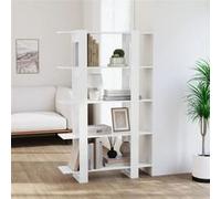 vidaXL Bibliothèque-Séparateur de pièce Blanc brillant 100x30x160 cm