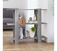Bibliothèque/Séparateur de Pièce Blanc Brillant 100x30x87 cm Étagère vidaXL