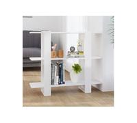 vidaXL Bibliothèque-Séparateur de pièce Blanc brillant 100x30x87 cm 811553