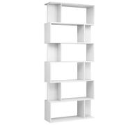 Bibliothèque Séparateur de pièce Blanc brillant 80x24x192 cm