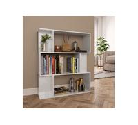 Bibliothèque Séparateur de pièce Blanc brillant 80x24x96 cm