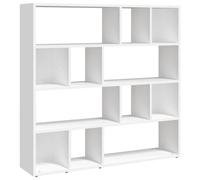 Bibliothèque Séparateur de Pièce Blanche 105x24x102 cm bois contreplaqué