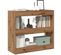 vidaXL Bibliothèque séparateur de pièce Artisanal chêne 80x30x72 cm