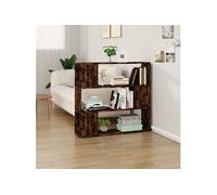 Bibliothèque Séparateur de pièce Chêne fumé 100x24x94 cm