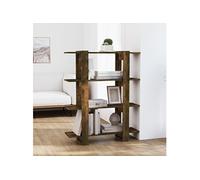 Vidaxl Bibliothèque/Séparateur De Pièce Chêne Fumé 100x30x123,5 Cm Multicolore