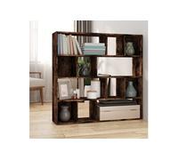 Vidaxl Bibliothèque/Séparateur De Pièce Chêne Fumé 105x24x102 Cm