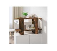 vidaXL Bibliothèque - séparateur de pièce Chêne fumé 80×30×51 cm