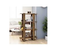 Vidaxl Bibliothèque/Séparateur De Pièce Chêne Fumé 80x30x123,5 Cm Multicolore