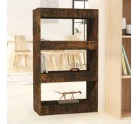 Bibliothèque Séparateur de Pièce Étagère Blanc Brillant Bois d'Ingénierie vidaXL