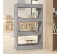 Bibliothèque Séparateur de Pièce Étagère Blanc Brillant Bois d'Ingénierie vidaXL