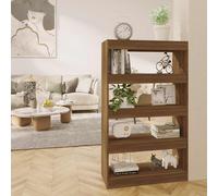 Bibliothèque Séparateur de Pièce Étagère Chêne Marron Bois d'Ingénierie vidaXL