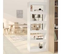 Bibliothèque Séparateur de Pièce Étagère Gris Béton Bois d'Ingénierie vidaXL