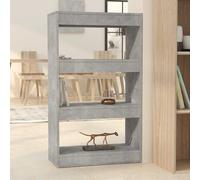 Bibliothèque Séparateur de Pièce Étagère Sonoma Gris Bois d'Ingénierie vidaXL