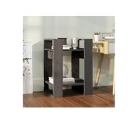 Bibliothèque - Pin - 41x35x57 cm - Gris - Bois massif - Style classique