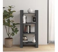 Bibliothèque/Séparateur de Pièce Noir 60x35x57 cm Pin Solide Étagère vidaXL