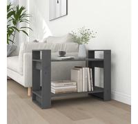 Bibliothèque Séparateur de Pièce Gris 80x35x56,5 cm Pin Solide Etagère vidaXL