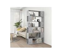 Bibliothèque Séparateur de pièce Gris béton 100x24x188 cm