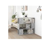 Bibliothèque Séparateur de pièce Gris béton 100x24x94 cm